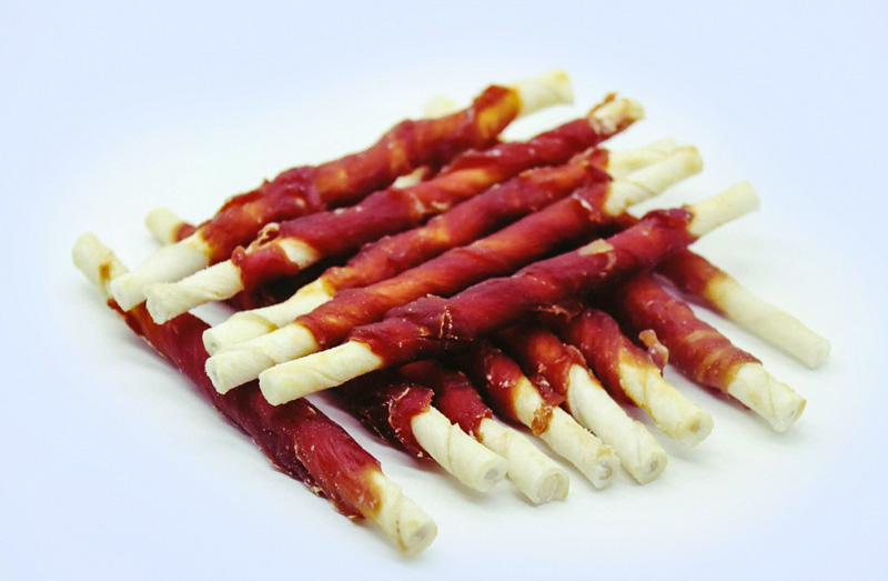 duck rolled rawhide stick
